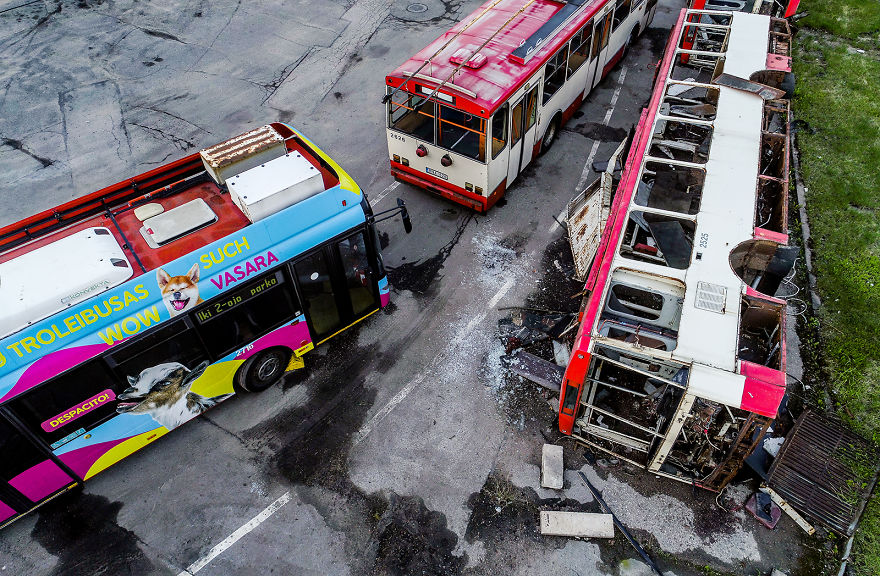 I Created The Set Of Distorted Pictures Of Vilnius Public Transport