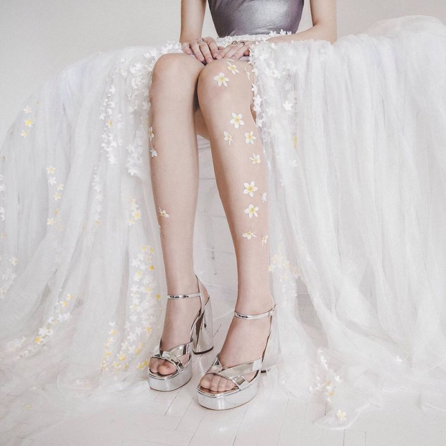 I Designed These Floral Tights That Will Make You Look Like A Fairy