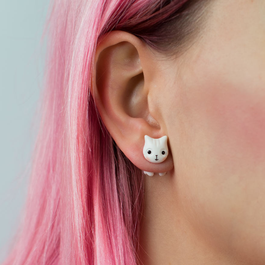 Cat Earrings Inspired By Meaning Of Various Colors Cat Earrings Inspired By Meaning Of Various Colors