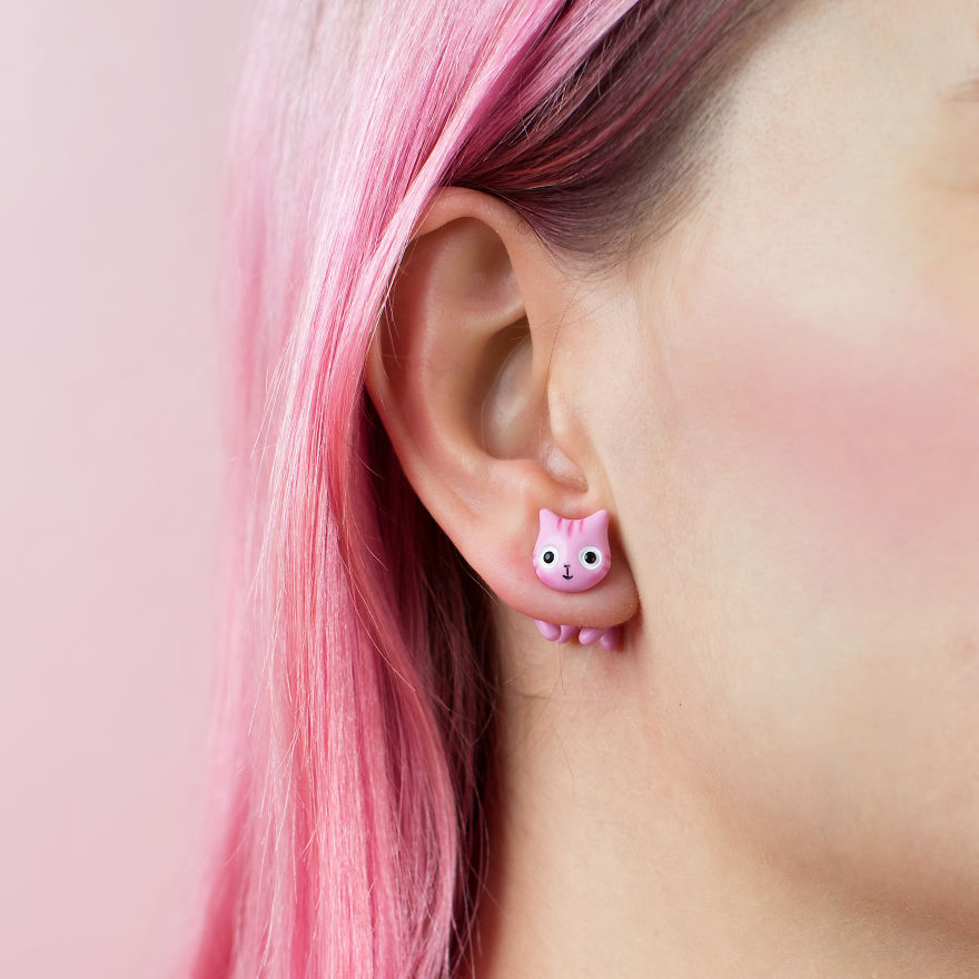 Cat Earrings Inspired By Meaning Of Various Colors Cat Earrings Inspired By Meaning Of Various Colors