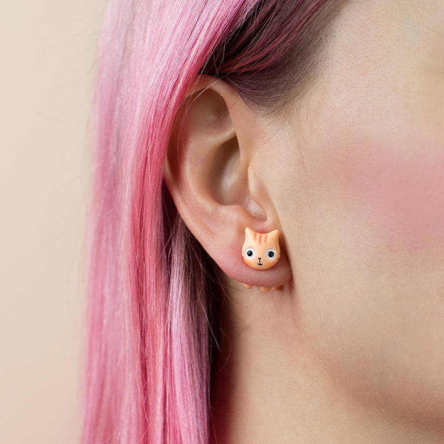 Cat Earrings Inspired By Meaning Of Various Colors Cat Earrings Inspired By Meaning Of Various Colors