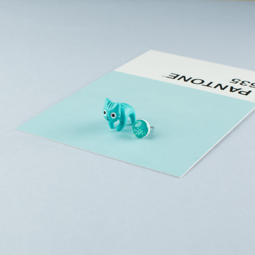 Cat Earrings Inspired By Meaning Of Various Colors Cat Earrings Inspired By Meaning Of Various Colors