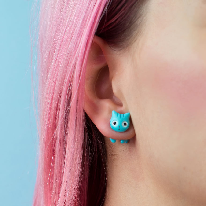 Cat Earrings Inspired By Meaning Of Various Colors Cat Earrings Inspired By Meaning Of Various Colors