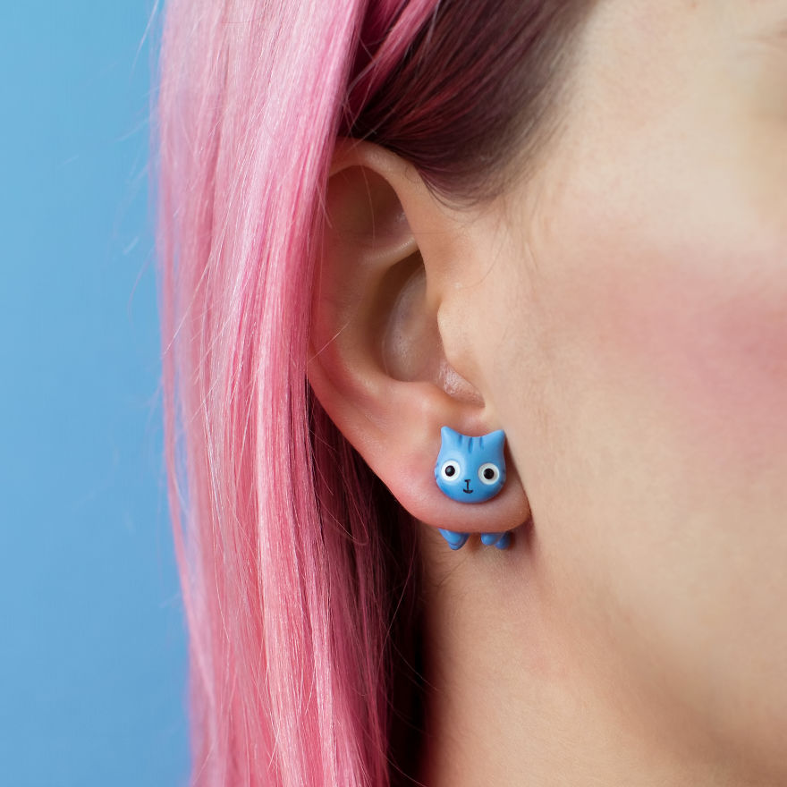 Cat Earrings Inspired By Meaning Of Various Colors Cat Earrings Inspired By Meaning Of Various Colors