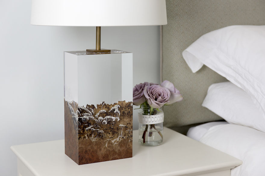 Iluka London Seamlessly Fuses Wood With Acrylic To Create A Stunning Collection Of Modern Table Lamps