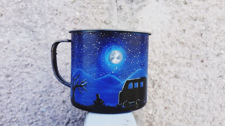 These Magical Hand Painted Mugs Will Decorate Your Camping Trip Wherever You Go