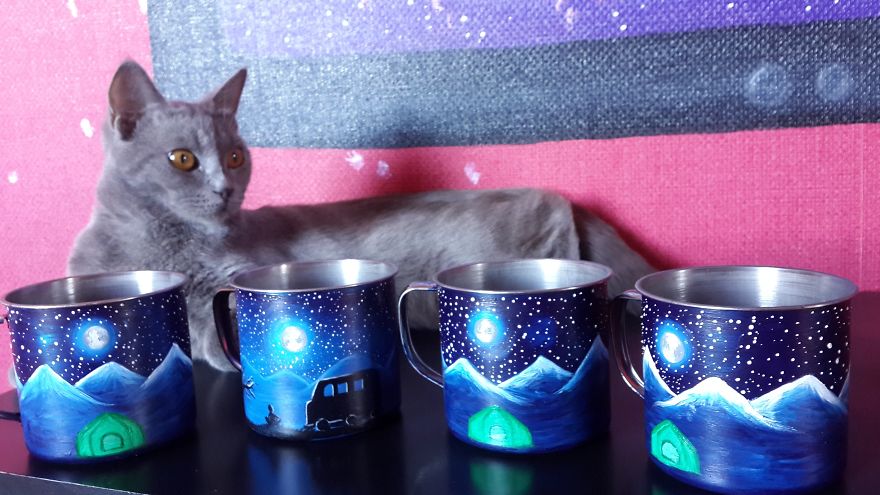 These Magical Hand Painted Mugs Will Decorate Your Camping Trip Wherever You Go