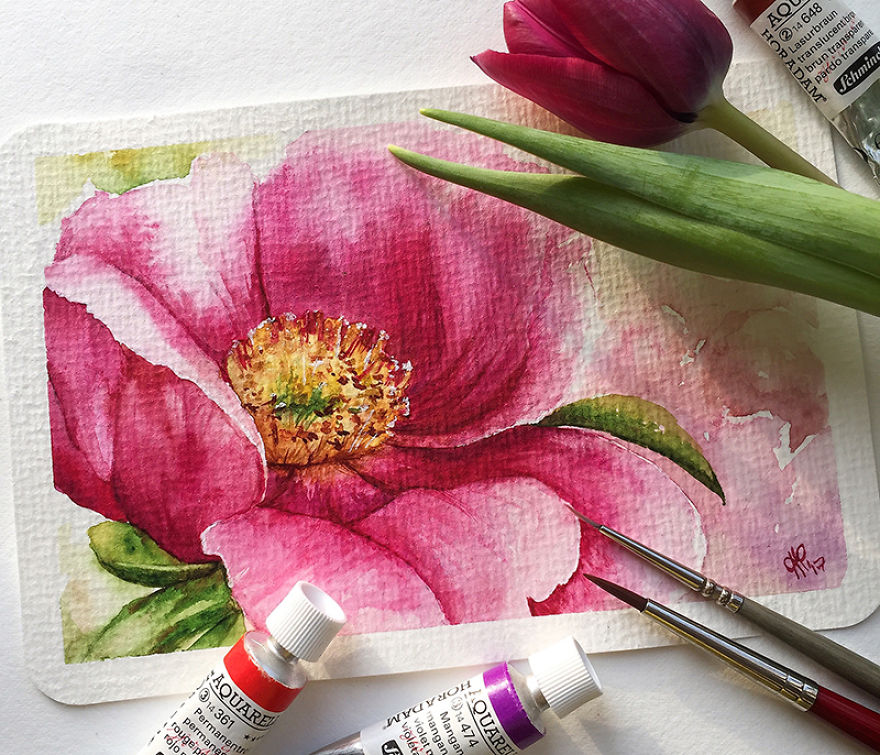 Summer, Don't Go Away! I Paint Colorful Summery Watercolor Postcards