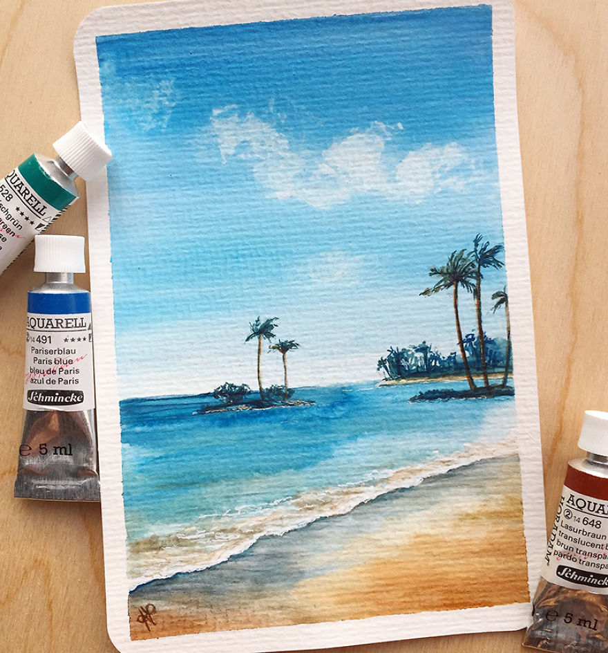 Summer, Don't Go Away! I Paint Colorful Summery Watercolor Postcards Summer, Don't Go Away! I Paint Colorful Summery Watercolor Postcards