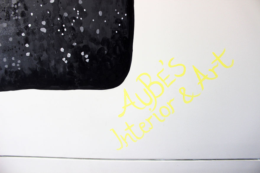 I Spent Three Days To Create This Sweet Wall Painting At Big And Modern Kitchen I Spent Three Days To Create This Sweet Wall Painting At Big And Modern Kitchen