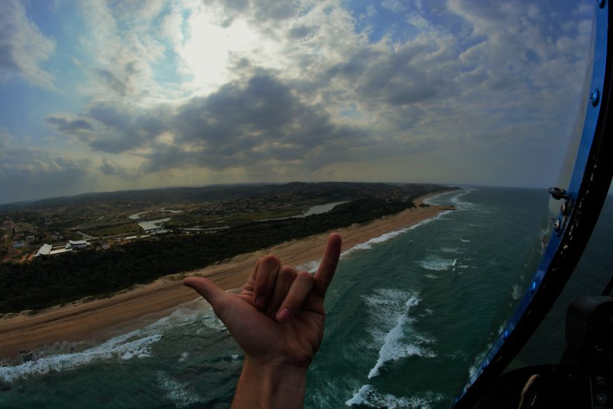 Here What It Looks Like To Fly Around In A
helicopter By Durban Area In Natal-Zulu, South Africa