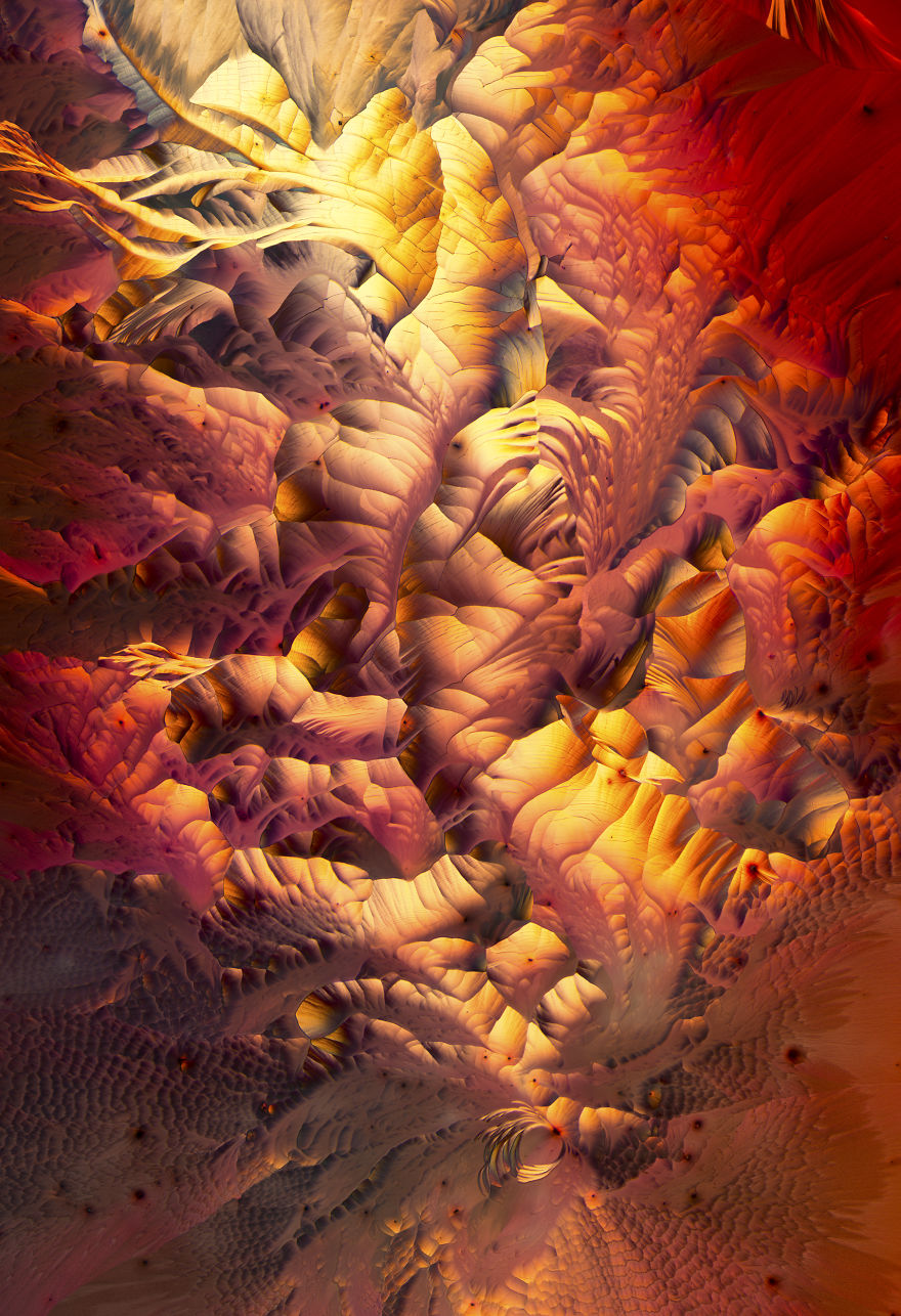 I've Spent The Past Year Photographing Crystalized Substances Through My Microscope