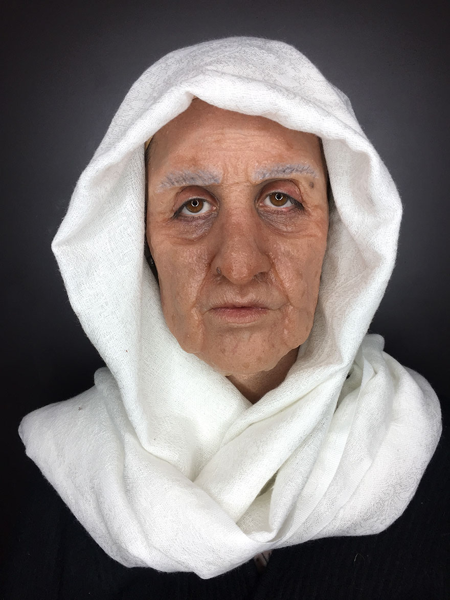 Makeup Student Creates Realistic Old Age Prosthetic