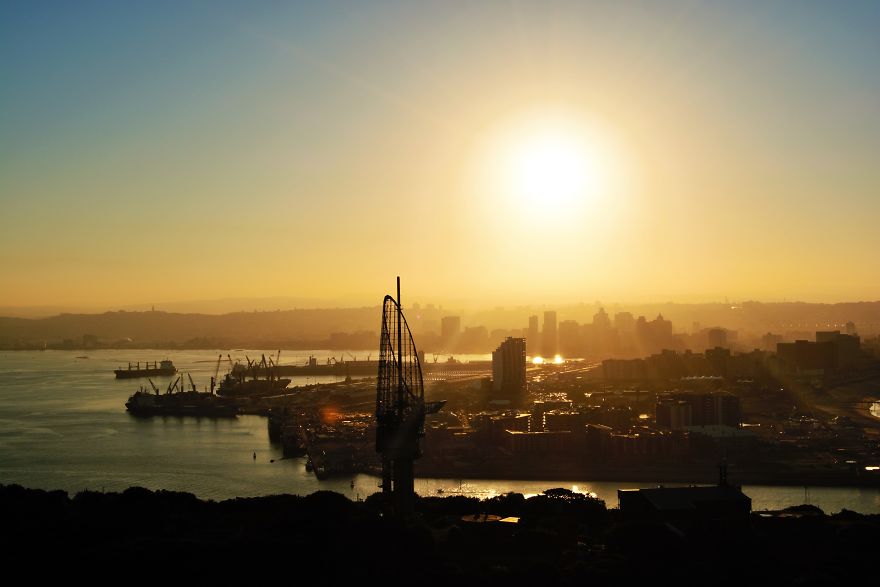 Here What It Looks Like To Fly Around In A
helicopter By Durban Area In Natal-Zulu, South Africa