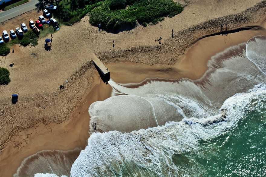 Here What It Looks Like To Fly Around In A
helicopter By Durban Area In Natal-Zulu, South Africa