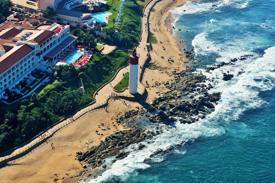 Here What It Looks Like To Fly Around In A
helicopter By Durban Area In Natal-Zulu, South Africa