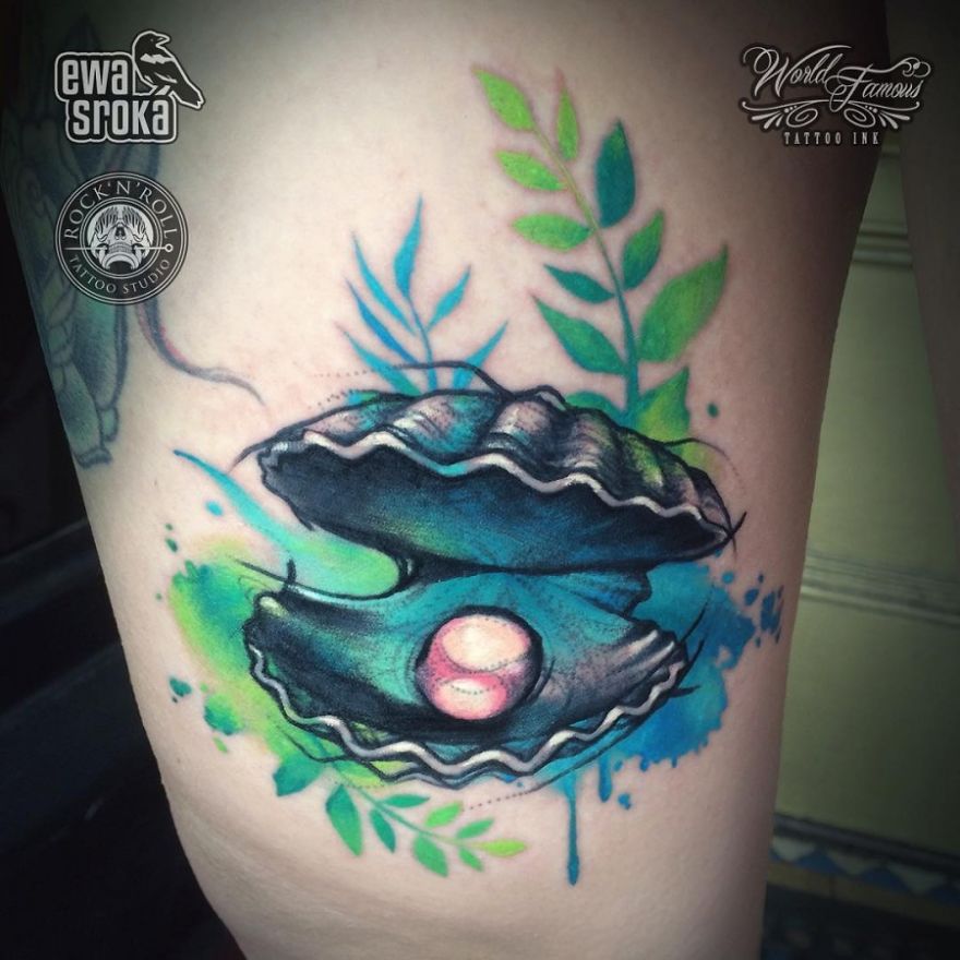 A Great Gallery About Watercolor Tattoos By Ewa Sroka!
