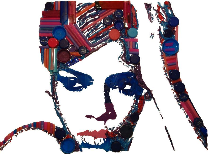 Portrait Made From Trash - The Most Sustainable Advertising Project Of The World