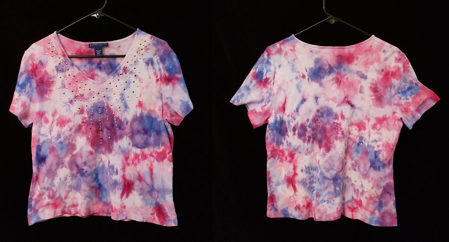 Clothing I Upcycled Using Ice Dying Techniques