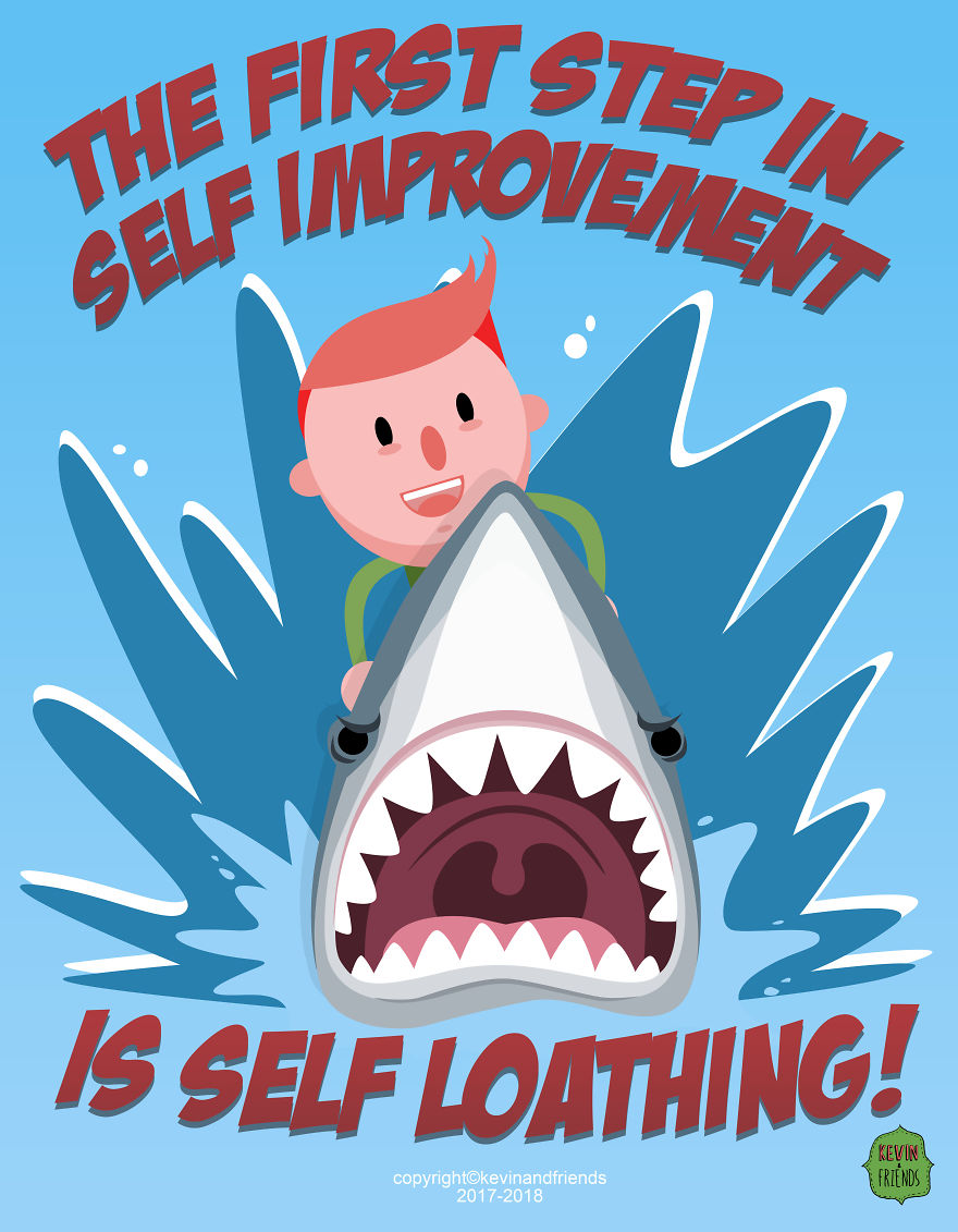 Artist Creates Dark Comics About A Horrible Optimist Kevin (5+ New Pics)