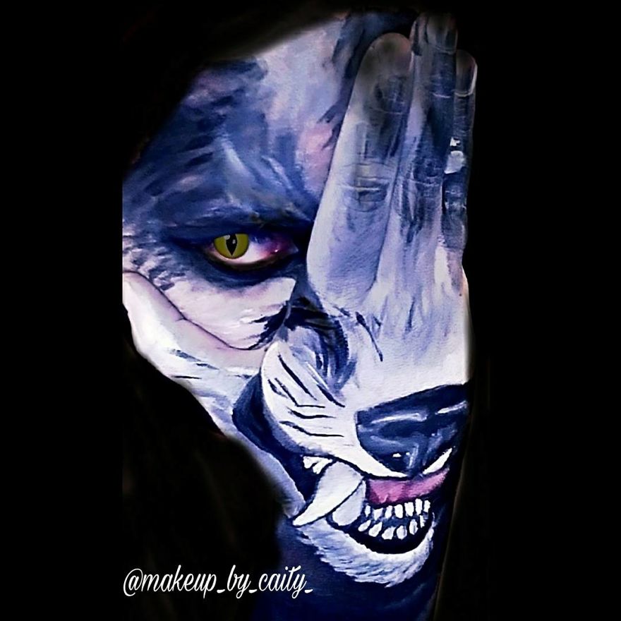 Wolf Hand/face Makeup