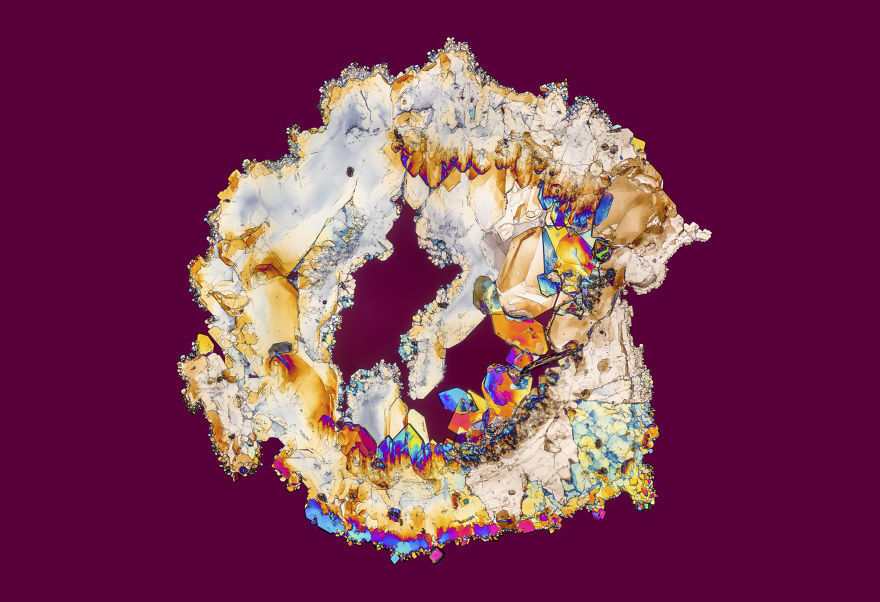 I've Spent The Past Year Photographing Crystalized Substances Through My Microscope