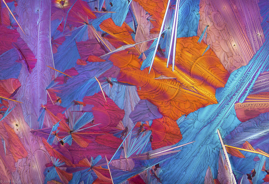 I've Spent The Past Year Photographing Crystalized Substances Through My Microscope