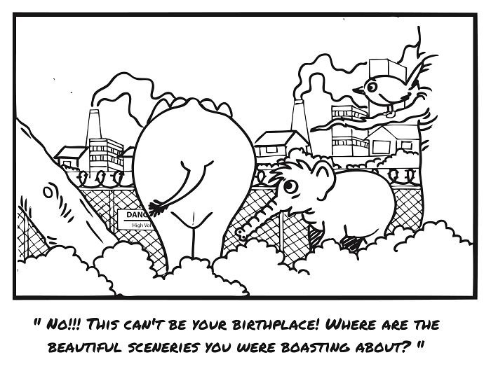 We Created A Comic Strip To Discuss Various Environmental And Social Problems From The Perspective Of Animals
