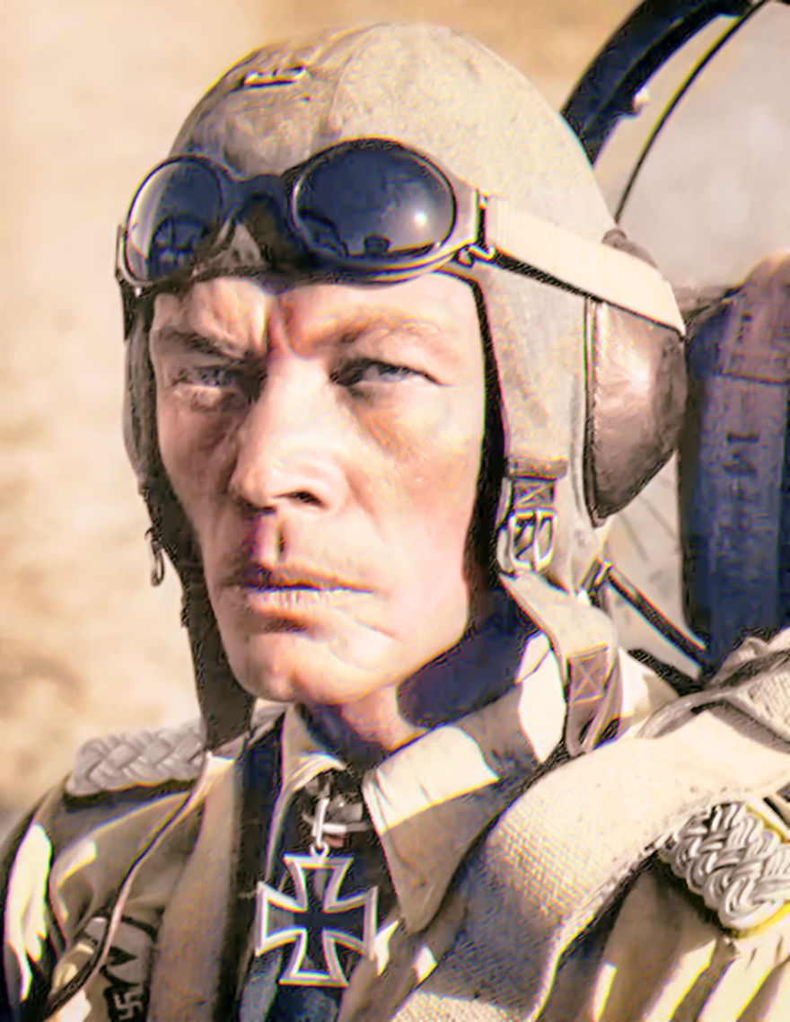 A Collection Of Colourised Images Of Messerschmitt Bf 109's And Pilots