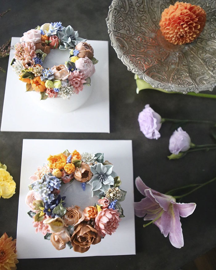 Buttercream Flower Cakes