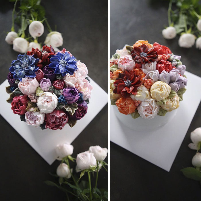 Buttercream Flower Cakes