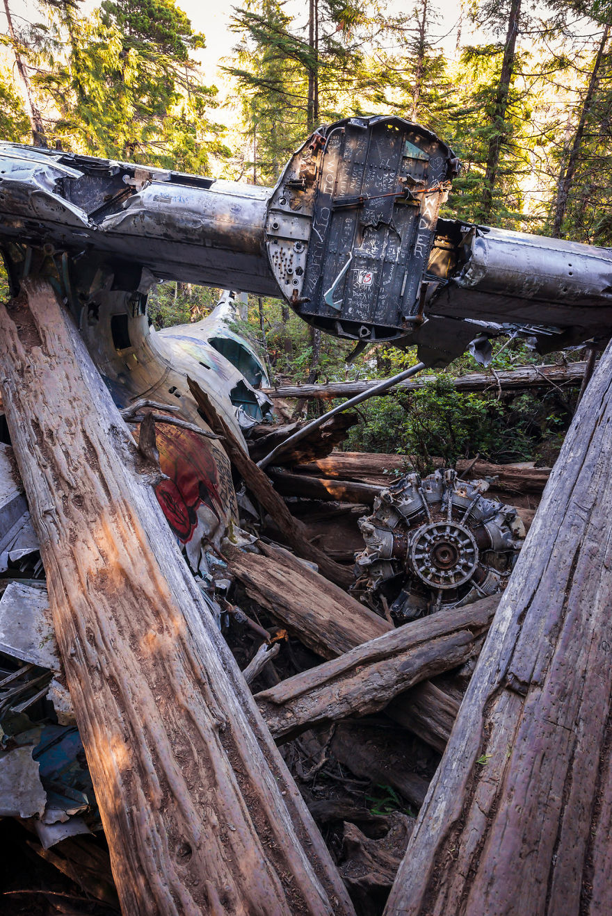 World War 2 Bomber Crash Site On Vancouver Island, Canada World War 2 Bomber Crash Site On Vancouver Island, Canada