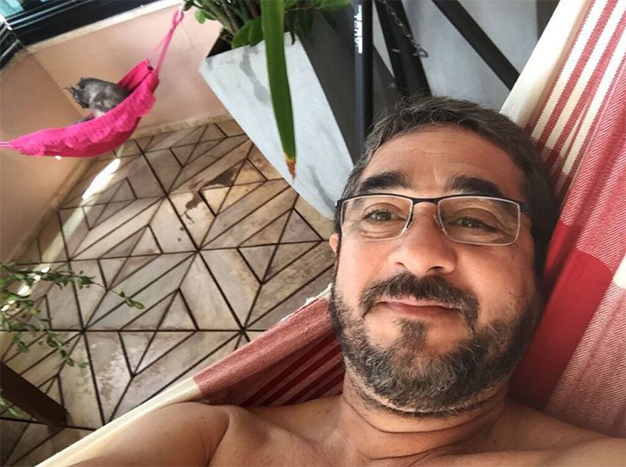 Human Buys His Master Tiny Hammock So They Could Chill Together, Cat Approves It