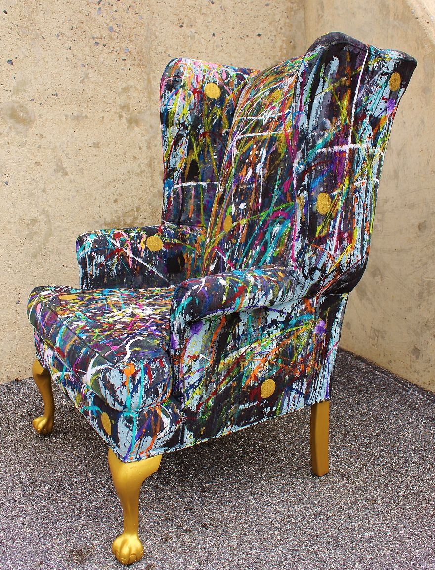 I Threw Buckets Of Paint On An Old Chair. Here's What Happened I Threw Buckets Of Paint On An Old Chair. Here's What Happened
