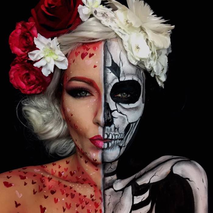 Half Beauty, Half Beast! Half Skull Makeup Looks That Tell A Story