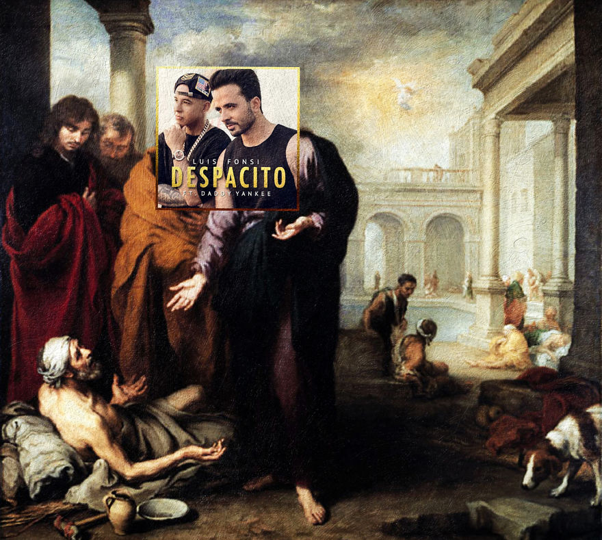 Despacito By Luis Fonsi Featuring Daddy Yankee + Christ Healing A Paralytic At The Pool Of Bethesda By Bartolome Esteban Murillo