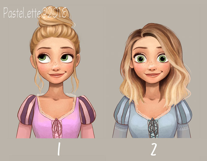 disney-princesses-hairdos-reimagined-pastelette-1 disney-princesses-hairdos-reimagined-pastelette-1