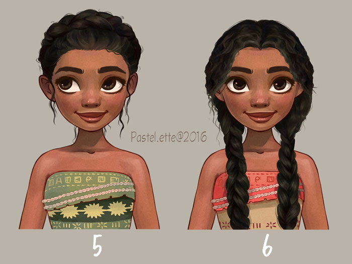 disney-princesses-hairdos-reimagined-pastelette-9 disney-princesses-hairdos-reimagined-pastelette-9