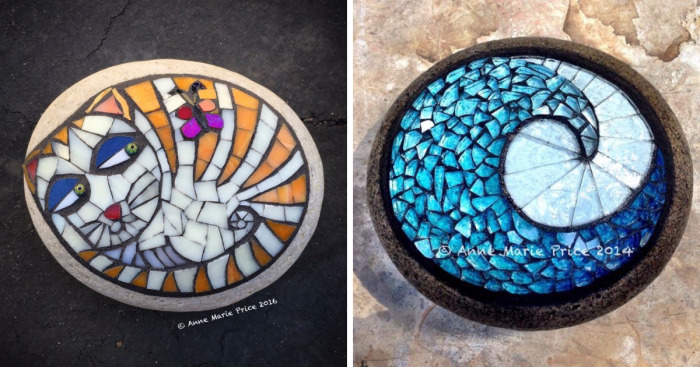 I Create Mosaics On Stone For My Garden