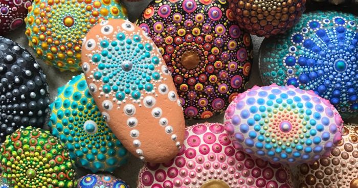 Unique 3D Mandala Stones