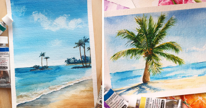 Summer, Don’t Go Away! I Paint Colorful Summery Watercolor Postcards