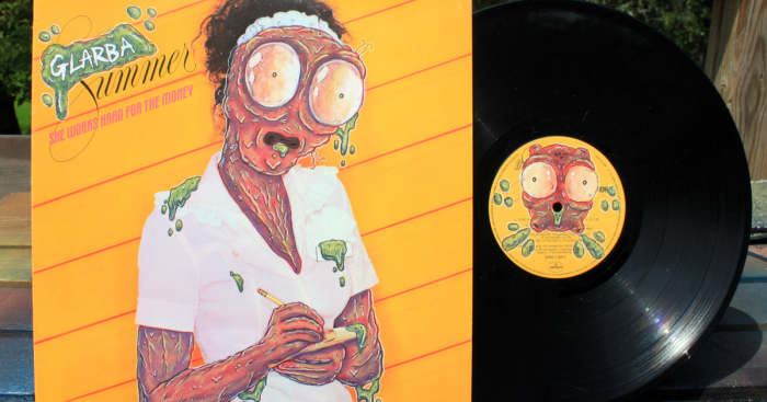 I Take Old Vinyl Records And Paint Gross Creatures On Them