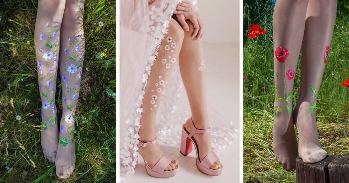 I Designed Floral Tights For A Modern Fairy