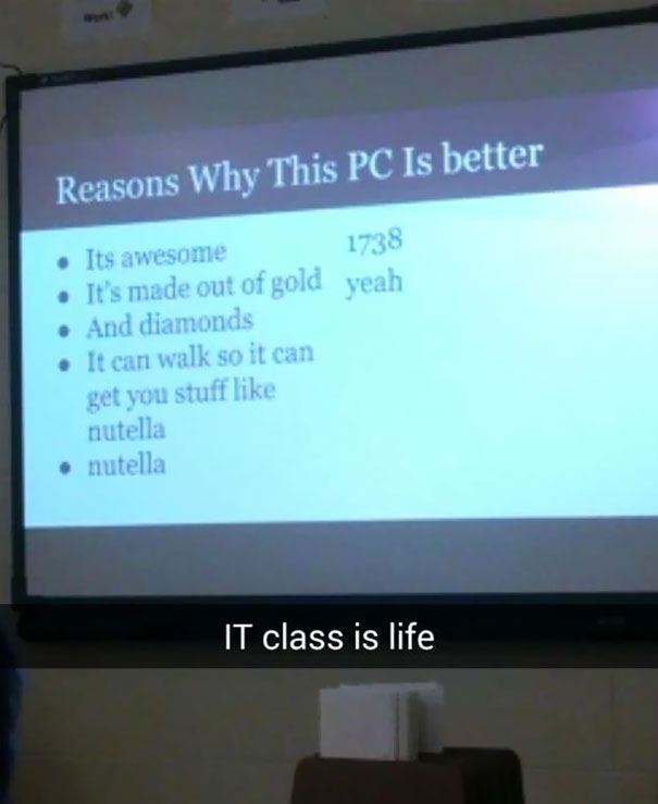 Funny presentation about why this PC is better