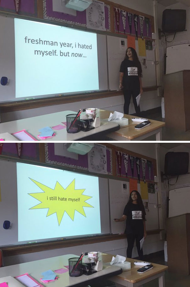 Funny presentation about how I changed in past 4 years of high school