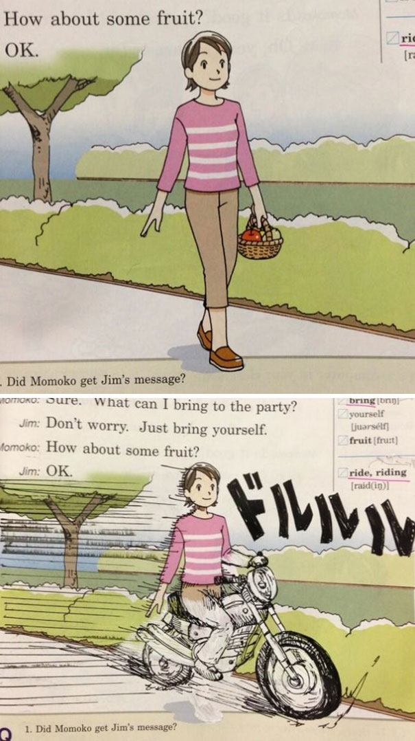 Funny Textbook Drawing