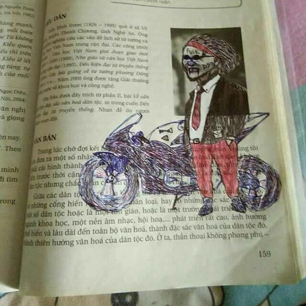 Funny Textbook Drawing