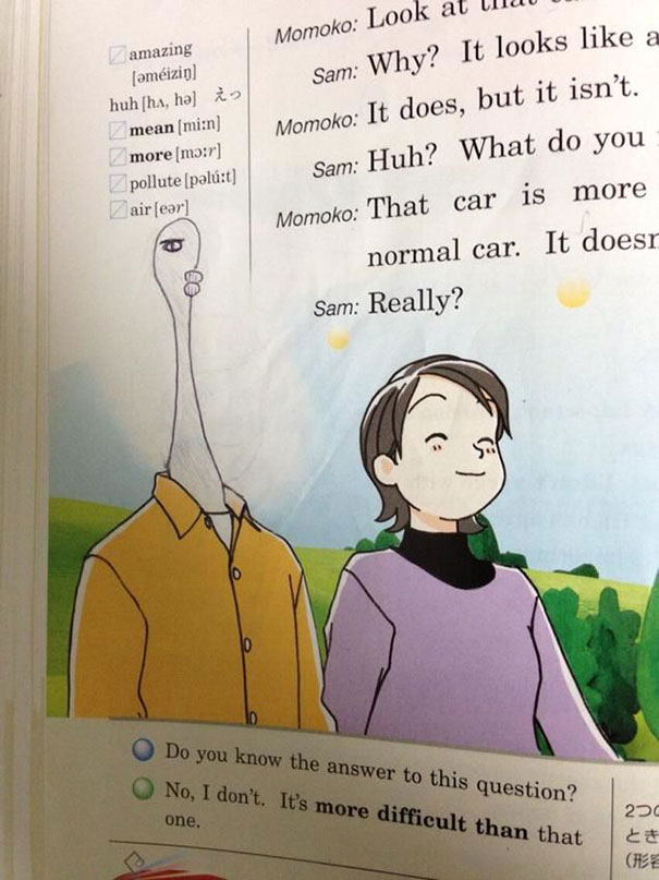 Funny Textbook Drawing