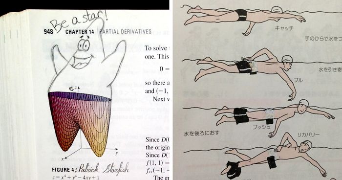 86 Examples Of Genius Textbook Vandalism By Bored Students That Can Almost Be Forgiven