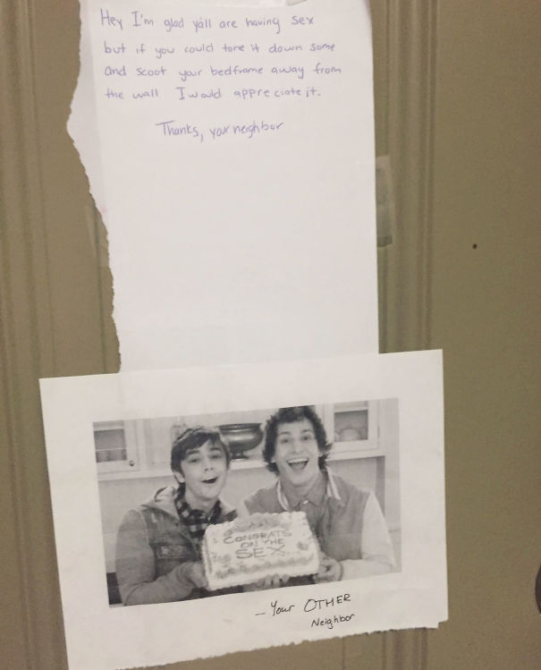 Neighbor Had A Note On Their Door, I Had A Follow Up Note